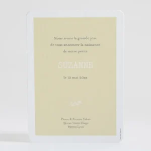 Faire-part de naissance Jolies baies*Faire-part Elégant Best