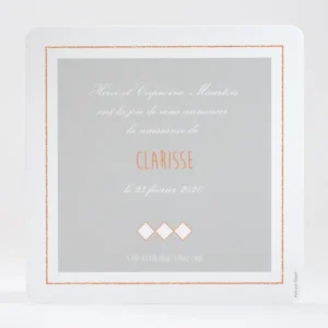 Faire-part de naissance Joli renard tendance*Faire-part Elégant Best