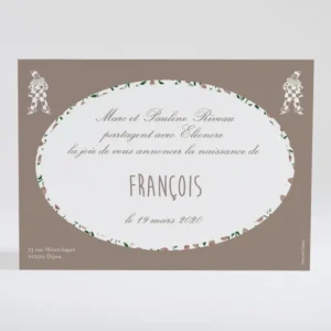 Faire-part de naissance Joli clown liberty*Faire-part Elégant New