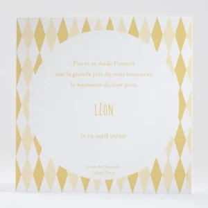 Faire-part de naissance Joli petit ours polaire*Faire-part Elégant Online