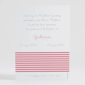 Faire-part de naissance Jolies rayures photo*Faire-part Elégant Hot