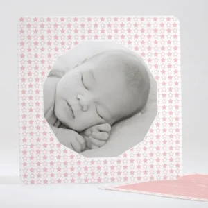 Faire-part de naissance Jolies etoiles bicolores*Faire-part Elégant Online