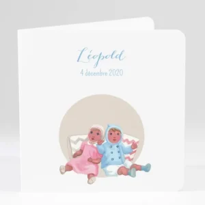 Faire-part de naissance Jolies poupees livret*Faire-part Elégant Fashion