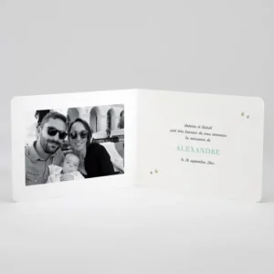 Faire-part de naissance Jolis lapins en famille*Faire-part Elégant Discount