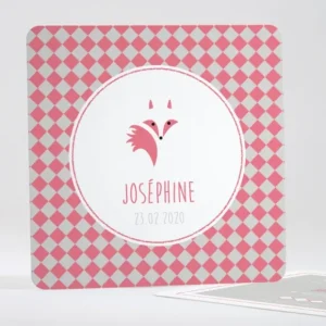 Faire-part de naissance Joli renard tendance*Faire-part Elégant Best