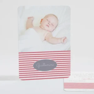 Faire-part de naissance Jolies rayures photo*Faire-part Elégant Hot