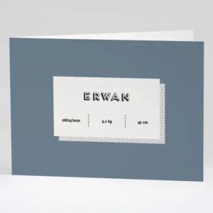Faire-part de naissance Just simple*Faire-part Elégant Online