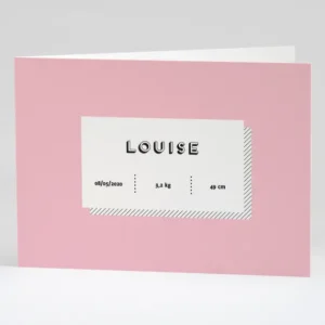 Faire-part de naissance Just simple*Faire-part Elégant Online