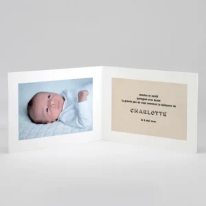 Faire-part de naissance Just simple*Faire-part Elégant Online