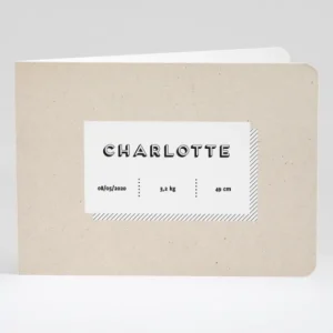 Faire-part de naissance Just simple*Faire-part Elégant Online