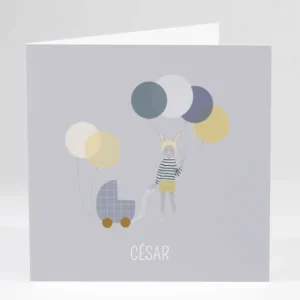 Faire-part de naissance Lapin de fete*Faire-part Elégant Outlet