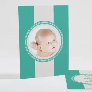 Faire-part de naissance Larges rayures*Faire-part Elégant Fashion