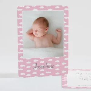 Faire-part de naissance La tete dans les nuages*Faire-part Elégant Hot