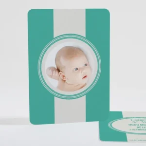 Faire-part de naissance Larges rayures*Faire-part Elégant Fashion