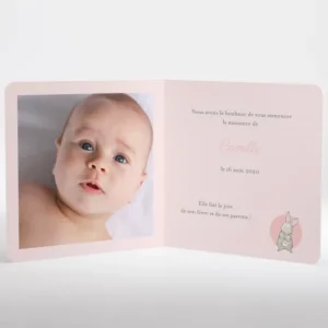 Faire-part de naissance Lapinou*Faire-part Elégant Fashion