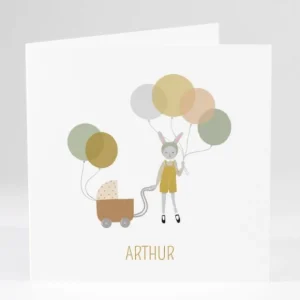 Faire-part de naissance Lapin de fete*Faire-part Elégant Outlet