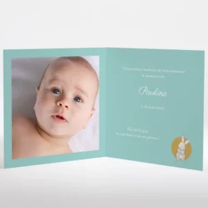 Faire-part de naissance Lapinou*Faire-part Elégant Fashion