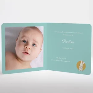 Faire-part de naissance Lapinou*Faire-part Elégant Fashion