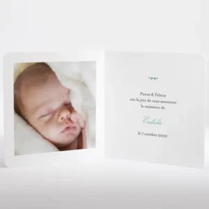 Faire-part de naissance Lapin Fille*Faire-part Elégant Outlet