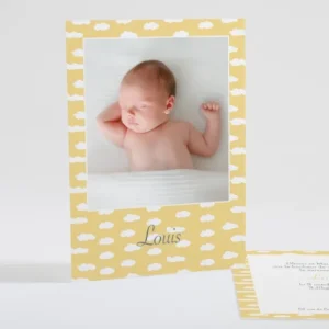Faire-part de naissance La tete dans les nuages*Faire-part Elégant Hot