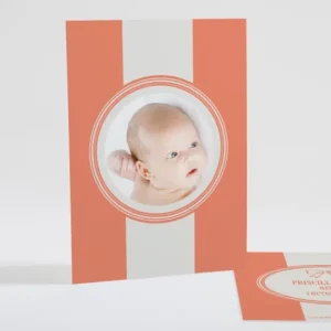 Faire-part de naissance Larges rayures*Faire-part Elégant Fashion