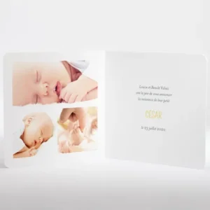 Faire-part de naissance Lapin de fete*Faire-part Elégant Outlet