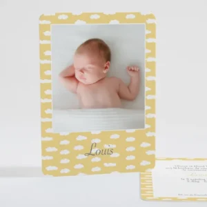 Faire-part de naissance La tete dans les nuages*Faire-part Elégant Hot