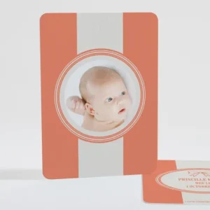 Faire-part de naissance Larges rayures*Faire-part Elégant Fashion