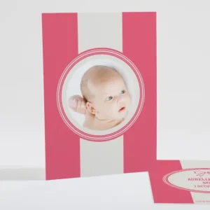 Faire-part de naissance Larges rayures*Faire-part Elégant Fashion