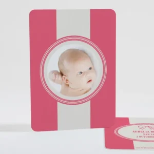 Faire-part de naissance Larges rayures*Faire-part Elégant Fashion