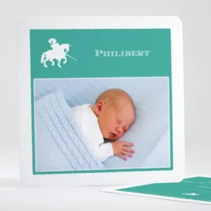 Faire-part de naissance Le petit chevalier*Faire-part Elégant Outlet