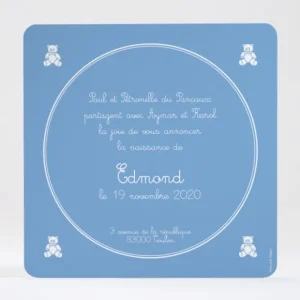 Faire-part de naissance Les quatre oursons*Faire-part Elégant Online