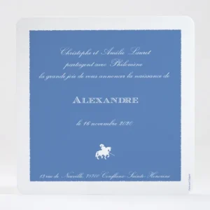 Faire-part de naissance Le petit chevalier*Faire-part Elégant Outlet