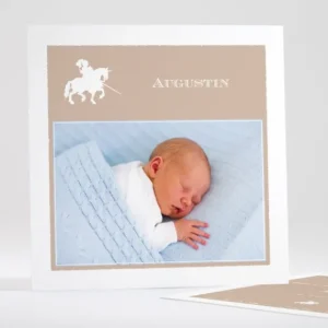 Faire-part de naissance Le petit chevalier*Faire-part Elégant Outlet