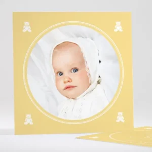 Faire-part de naissance Les quatre oursons*Faire-part Elégant Online