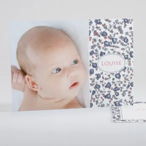 Faire-part de naissance Liberty photo*Faire-part Elégant Fashion