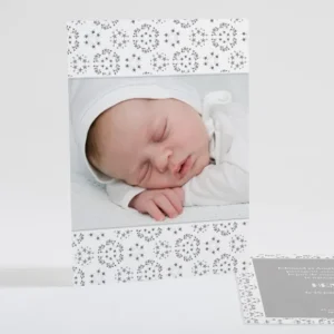 Faire-part de naissance Liberty etoiles photo*Faire-part Elégant New