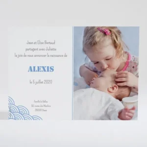 Faire-part de naissance Little vague*Faire-part Elégant Clearance