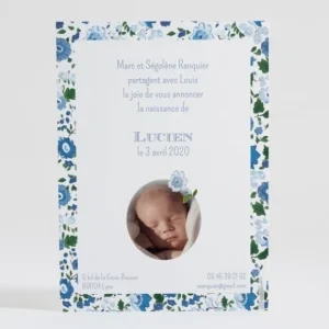 Faire-part de naissance Liberty cheri photo*Faire-part Elégant Outlet