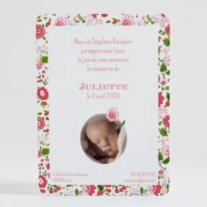Faire-part de naissance Liberty cheri photo*Faire-part Elégant Outlet