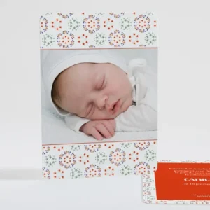 Faire-part de naissance Liberty etoiles photo*Faire-part Elégant New