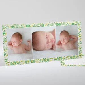 Faire-part de naissance Liberty trois photos*Faire-part Elégant Outlet
