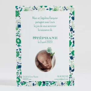 Faire-part de naissance Liberty cheri photo*Faire-part Elégant Outlet