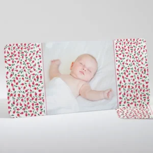 Faire-part de naissance Liberty chic framboise*Faire-part Elégant Outlet