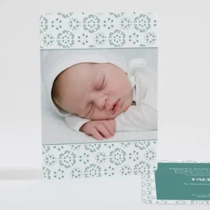 Faire-part de naissance Liberty etoiles photo*Faire-part Elégant New