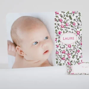 Faire-part de naissance Liberty photo*Faire-part Elégant Fashion