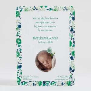 Faire-part de naissance Liberty cheri photo*Faire-part Elégant Outlet