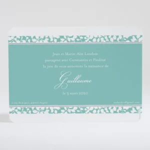 Faire-part de naissance Lisere Liberty*Faire-part Elégant Clearance