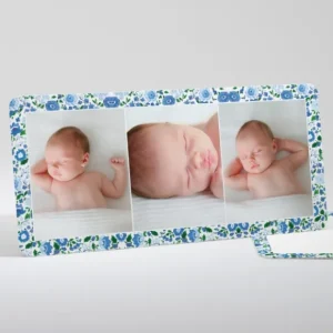Faire-part de naissance Liberty trois photos*Faire-part Elégant Outlet