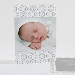 Faire-part de naissance Liberty etoiles photo*Faire-part Elégant New